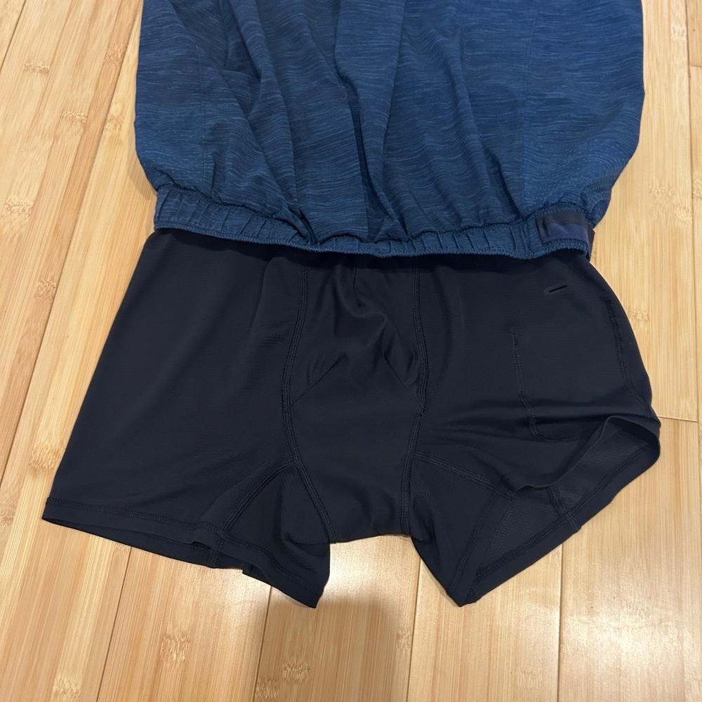 Lululemon Men Shorts S Blue Space Dye Surge Lined Running Athletic 6 Inch Inseam - Picture 6 of 9